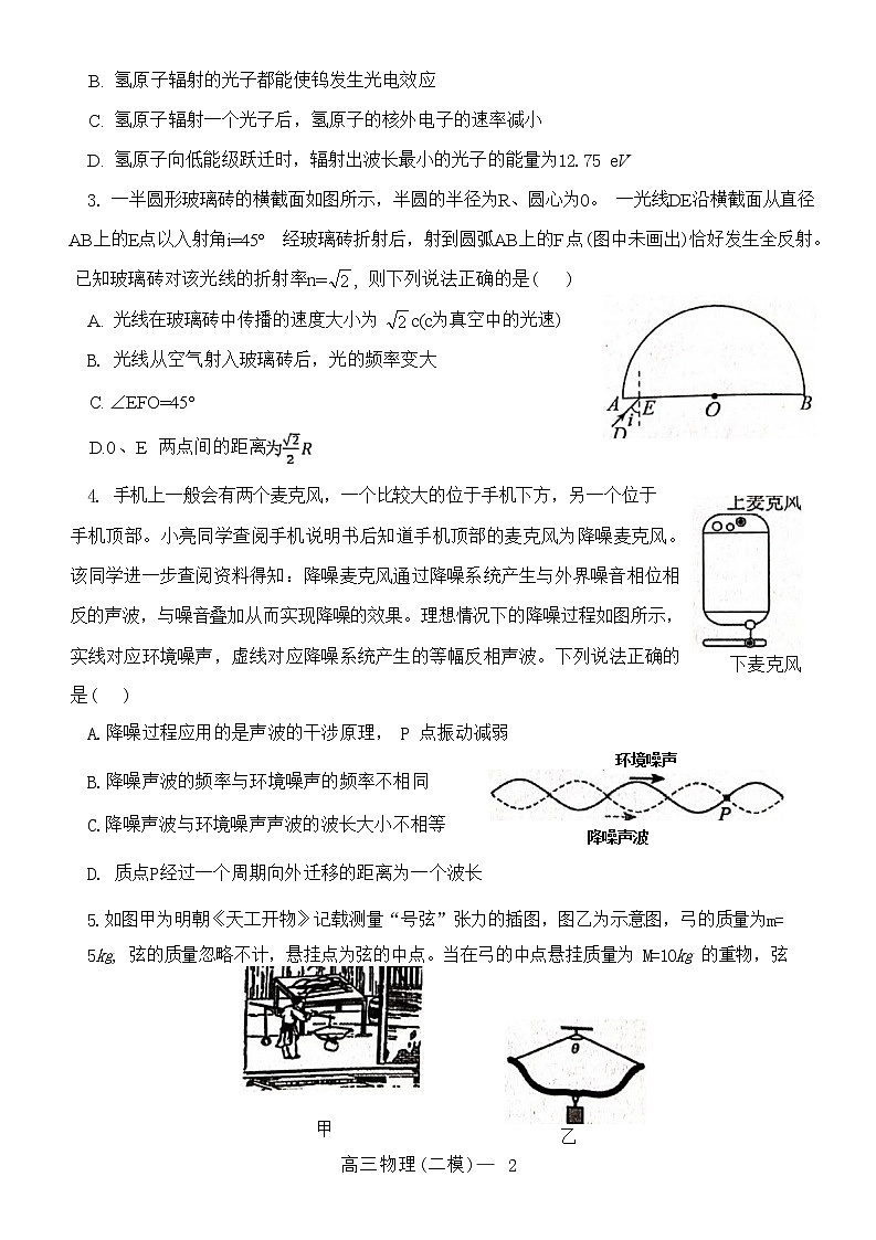 辽宁省部分学校2023届高三下学期二模物理试题无答案第2页