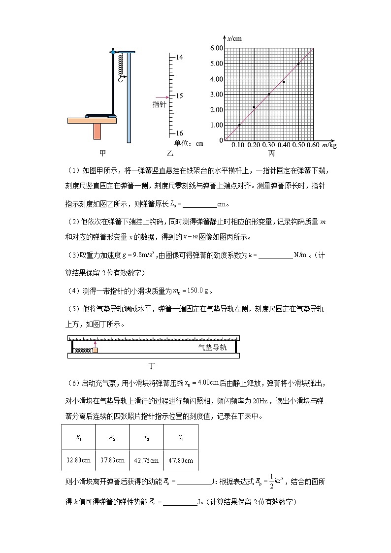 云南高考物理三年（2020-2022）模拟题知识点分类汇编-24力学实验题第2页