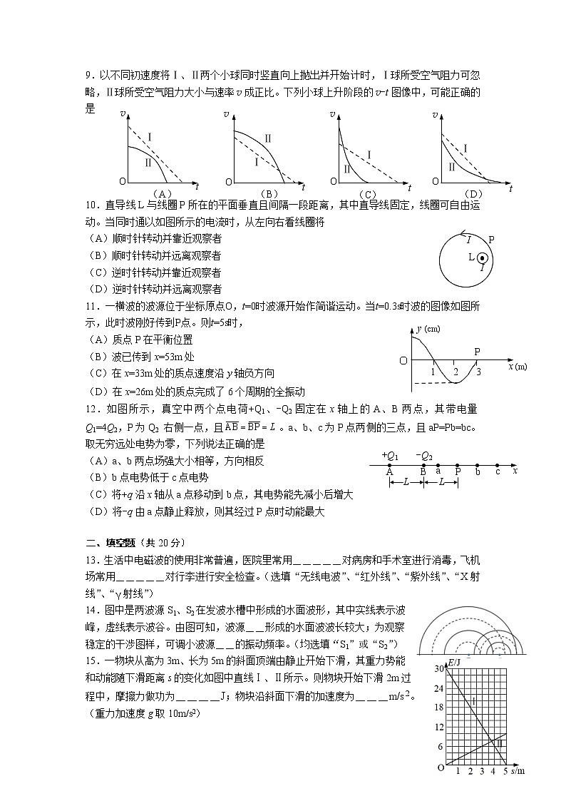2023年上海市长宁区高三二模考物理试卷含答案第2页