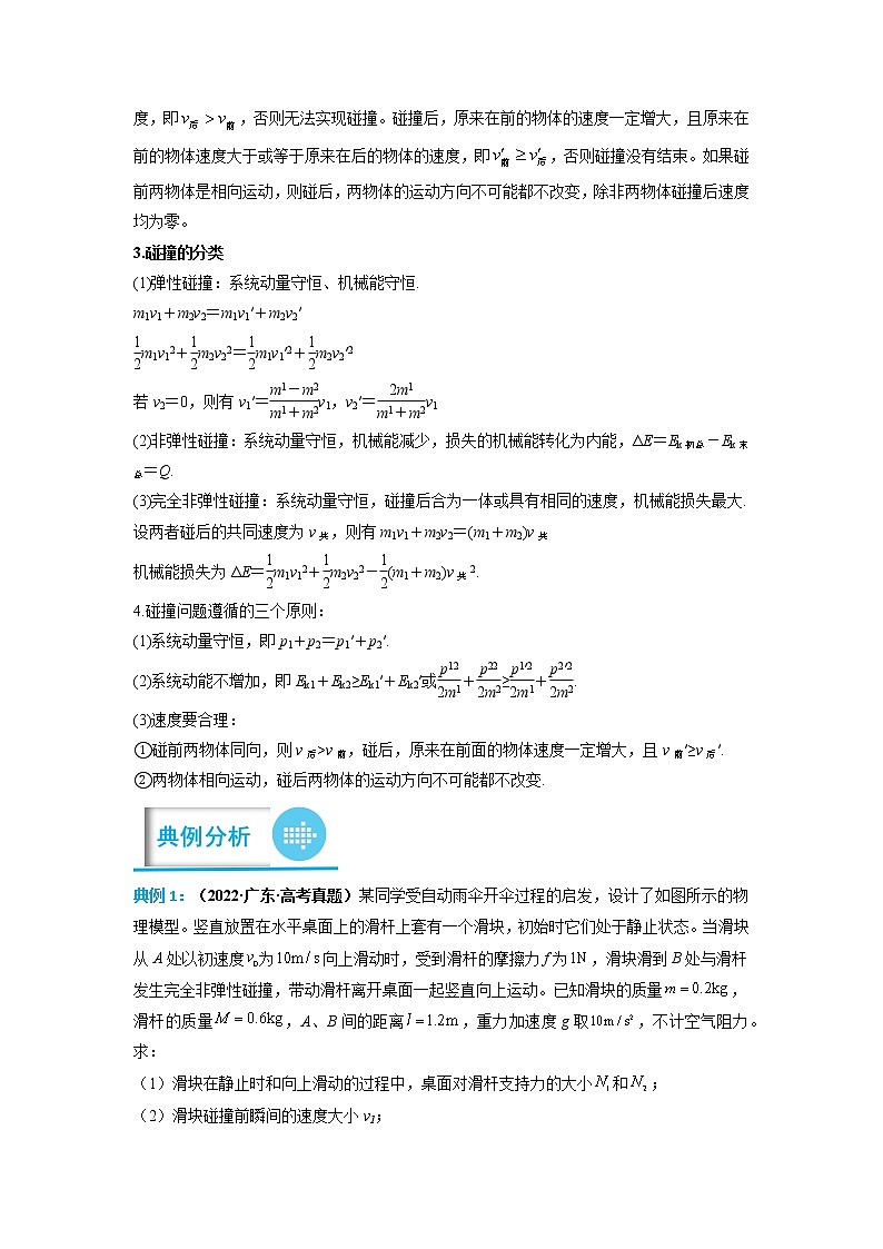 专题09 碰撞问题（原卷版）——【备考2023】高考物理计算题专题精讲精练学案第2页