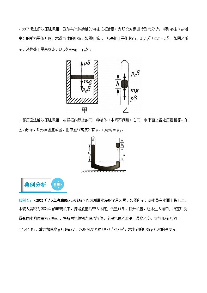 专题17 热学中的液柱问题（原卷版）——【备考2023】高考物理计算题专题精讲精练学案第2页