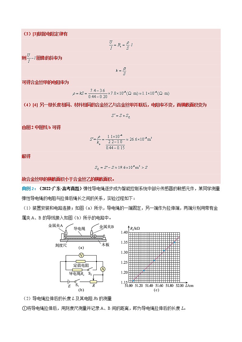 专题10 测量金属丝的电阻率——【备考2023】高考物理实验题专题精讲精练学案（原卷版+解析版）03