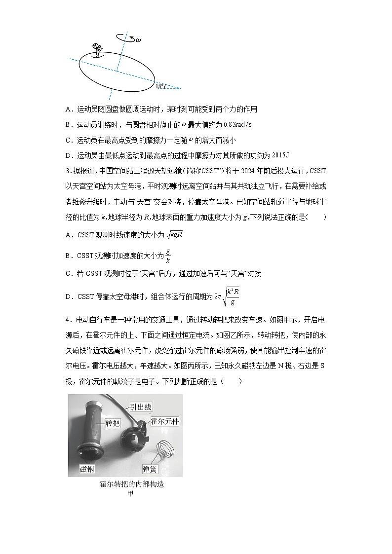 2023届山西省太原市高三下学期第二次模拟考试理综物理试题（含答案）02