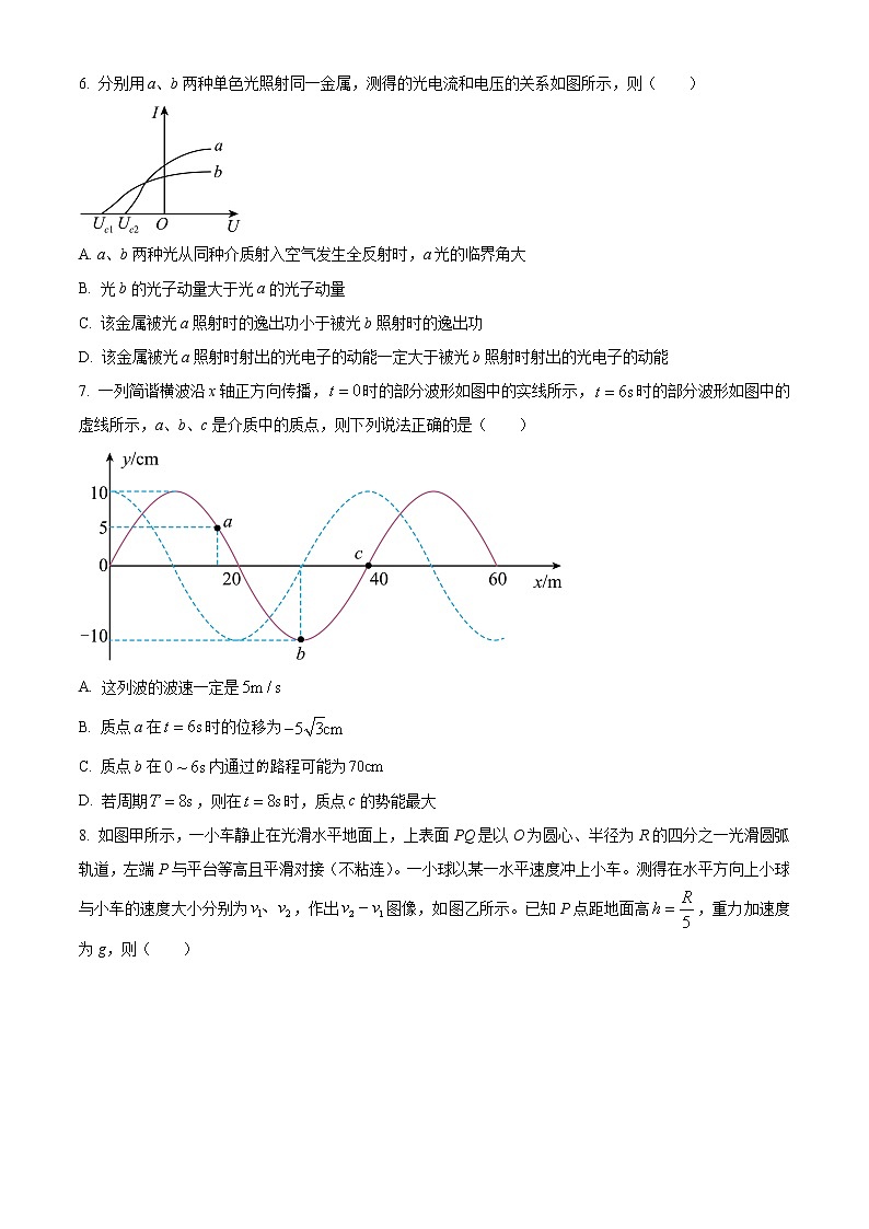 2022-2023学年安徽省马鞍山市高三下学期二模物理试题（解析版）03