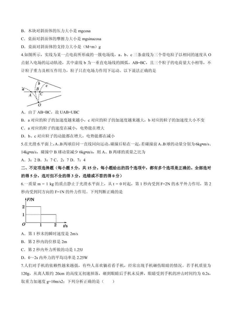 2021届天津市南开区高三上学期期中考试物理试卷 PDF版02