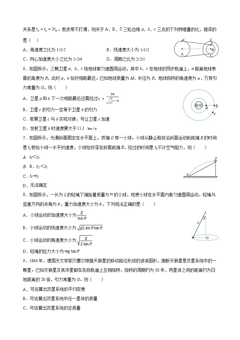 河南省实验中学2022-2023学年高一物理下学期期中考试试题（Word版附答案）第2页