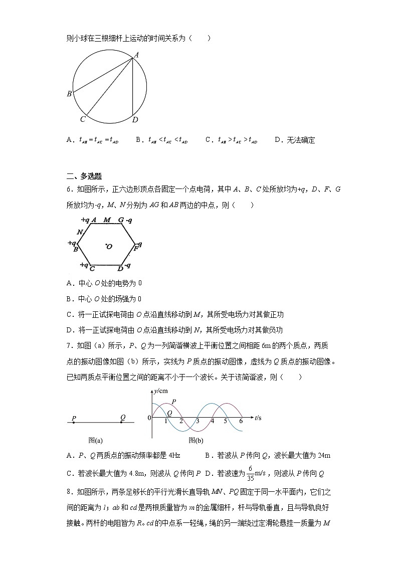 2023届东北三省四市教研联合体高三下学期高考模拟考试理综物理试题（一）03