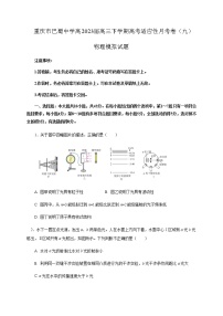 2022-2023学年重庆市巴蜀中学高三下学期高考适应性月考卷（九）物理模拟试题1含答案