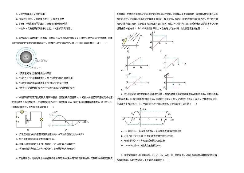 物理（辽宁专用）- 2023年高考物理考前押题密卷（A3考试版）02