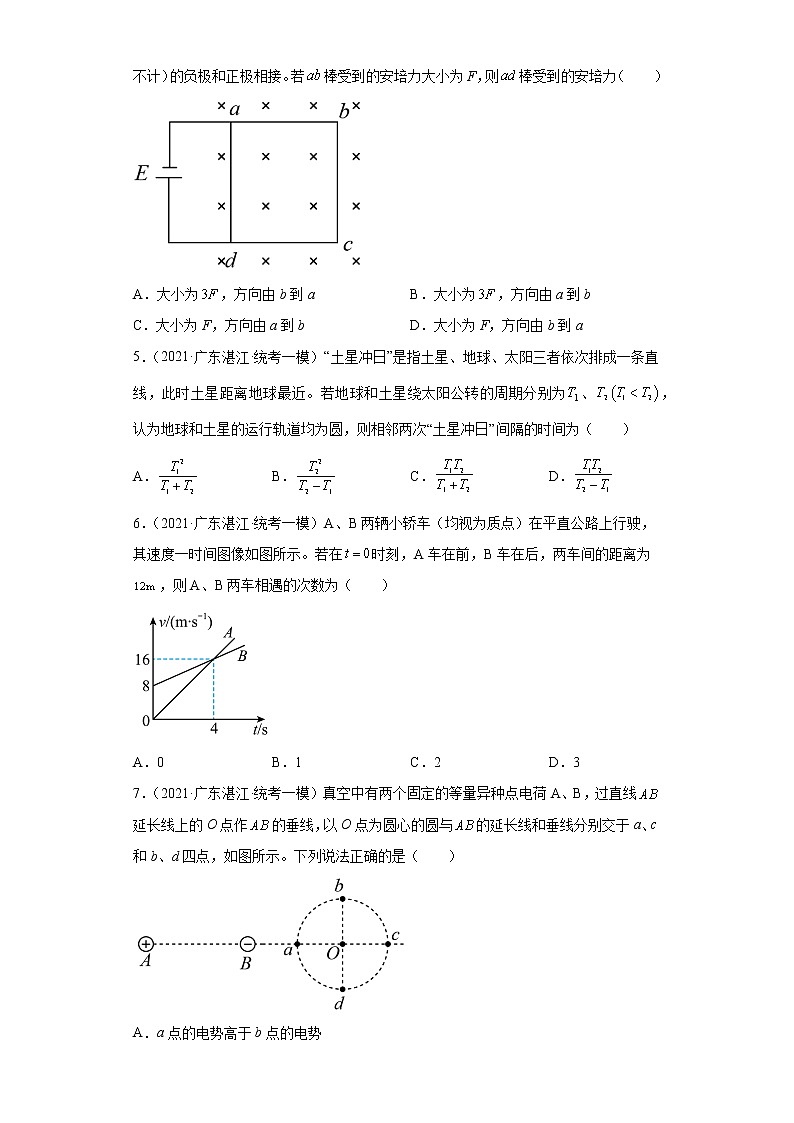 广东省湛江市高考物理三年（2021-2023）模拟题（一模）按题型分类汇编-01选择题第2页