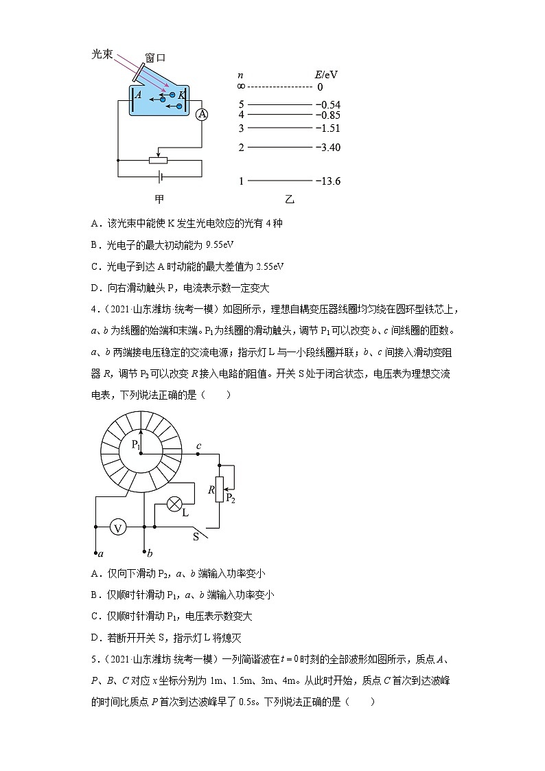 山东省潍坊市高考物理三年（2021-2023）模拟题（一模）按题型分类汇编-01选择题第2页