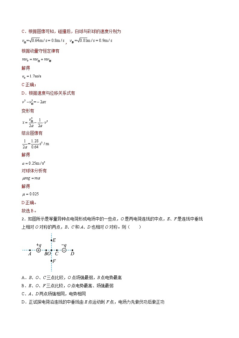 2023年高考第三次模拟考试卷-物理（天津B卷）（全解全析）第2页