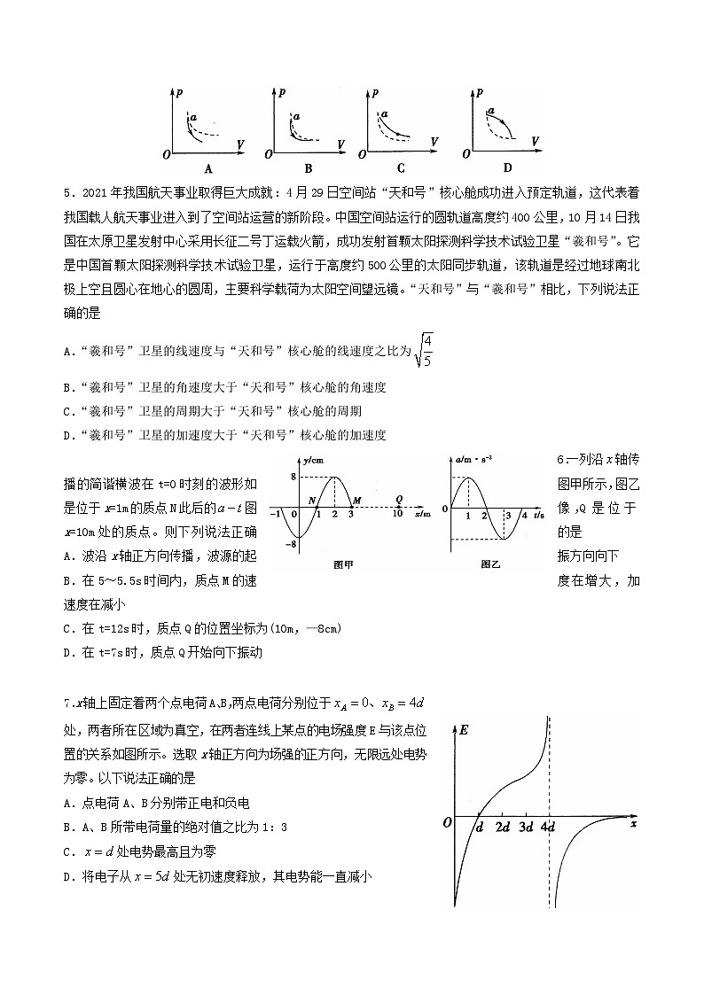 山东省2022届高三物理打靶模拟考试试题第2页