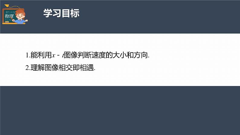 高中物理新教材同步必修第一册课件+讲义 第1章　专题强化　从x－t图像看速度04