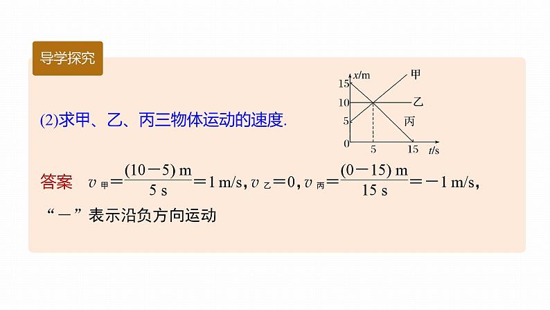 高中物理新教材同步必修第一册课件+讲义 第1章　专题强化　从x－t图像看速度07