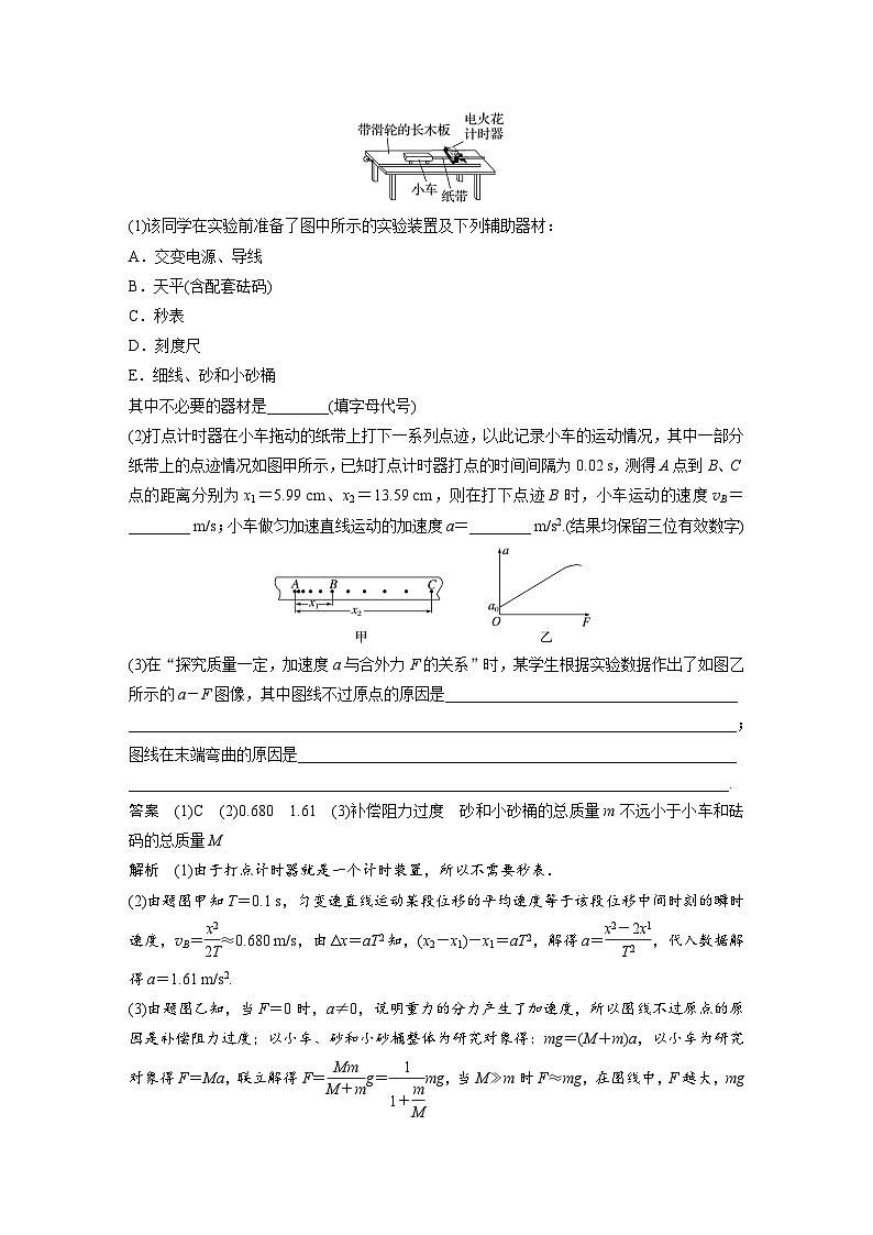 高中物理新教材同步必修第一册课件+讲义 第4章　专题强化　实验：验证牛顿第二定律03