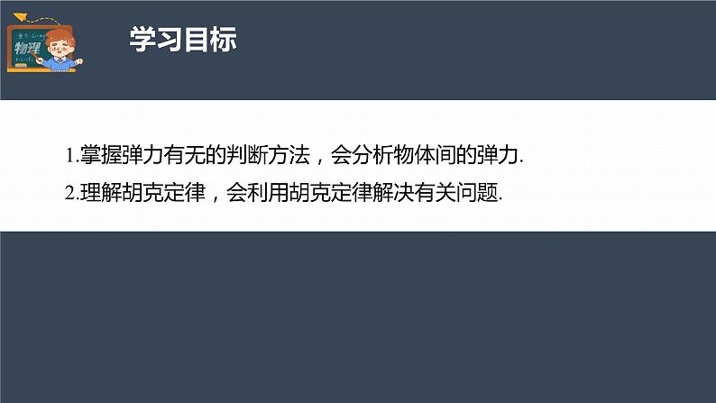 高中物理新教材同步必修第一册课件+讲义 第3章　3.1　第2课时　弹力有无的判断　胡克定律04