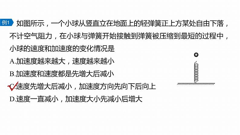 高中物理新教材同步必修第一册课件+讲义 第4章　专题强化　瞬时问题分析08