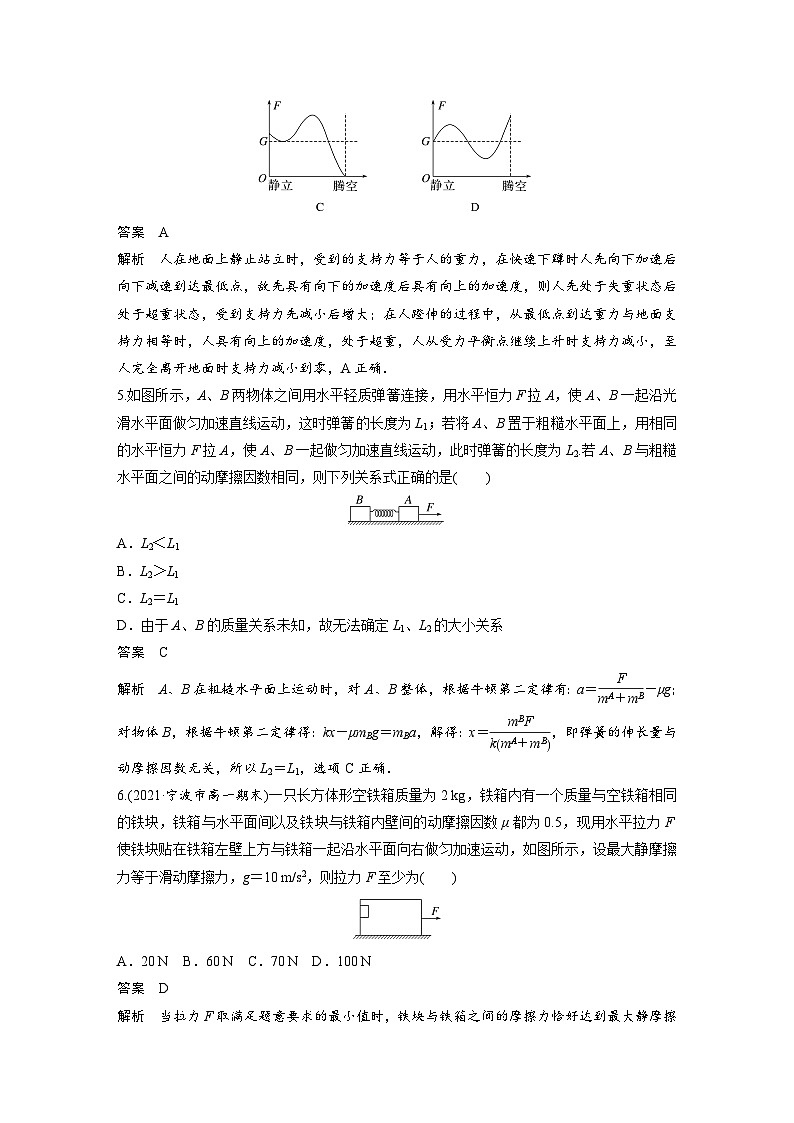 高中物理新教材同步必修第一册 章末检测试卷(第4章)  （教师版）第3页