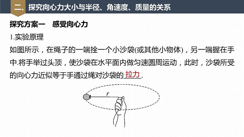 高中物理新教材同步必修第二册 第6章 6.2　第1课时　实验：探究向心力大小的表达式第8页