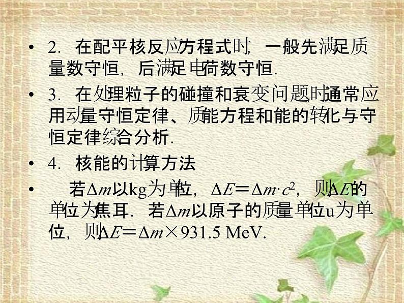 2022-2023年高考物理二轮复习 动量守恒定律、原子结构和原子核中常课件(重点难点易错点核心热点经典考点)第4页