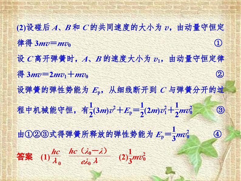 2022-2023年高考物理二轮复习 动量守恒定律、原子结构和原子核中常课件(重点难点易错点核心热点经典考点)第8页