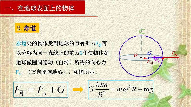 2022-2023年高考物理一轮复习 专题：重力与万有引力的关系课件(重点难点易错点核心热点经典考点)第4页