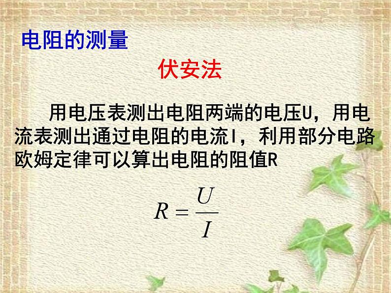 2022-2023年高考物理一轮复习 伏安法测电阻课件(重点难点易错点核心热点经典考点)第2页