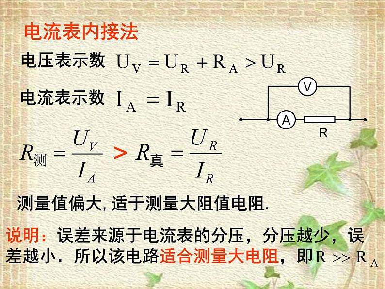 2022-2023年高考物理一轮复习 伏安法测电阻课件(重点难点易错点核心热点经典考点)第5页