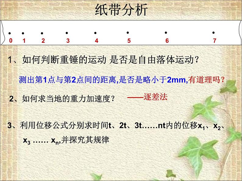 2022-2023年高考物理一轮复习 实验：探究自由落体运动课件(重点难点易错点核心热点经典考点)第3页