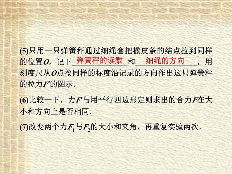 2022-2023年高考物理一轮复习 实验：验证力的平行四边形定则,探究弹力与弹簧伸长的关系课件(重点难点易错点核心热点经典考点)第5页