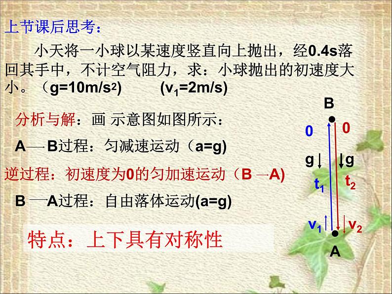 2022-2023年高考物理一轮复习 竖直上抛运动课件(重点难点易错点核心热点经典考点)第2页