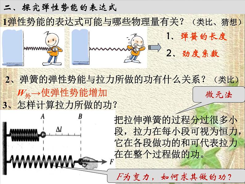 2022-2023年高考物理一轮复习 探究弹性势能的表达式课件(重点难点易错点核心热点经典考点)第3页