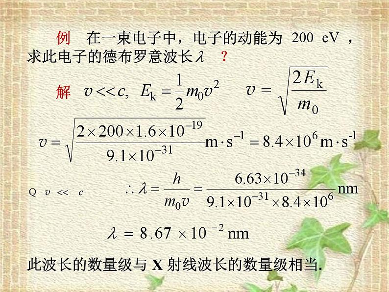 2022-2023年高中物理竞赛 德布罗意波 实物粒子的二象性课件(重点难点易错点核心热点经典考点)03