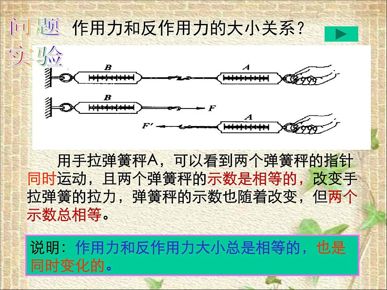 2022-2023年人教版(2019)新教材高中物理必修1 第3章相互作用-力第3节牛顿第三定律(2)课件第6页