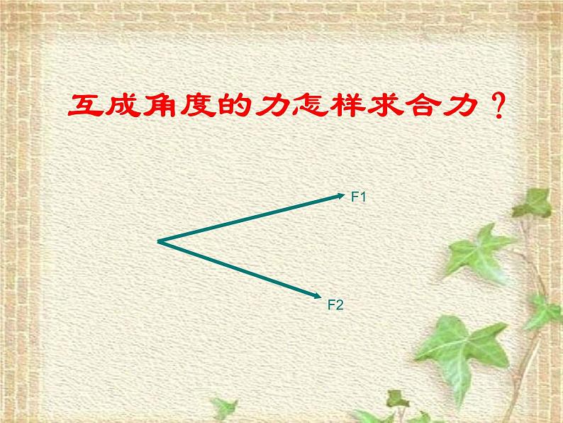 2022-2023年人教版(2019)新教材高中物理必修1 第3章相互作用-力第4节力的合成和分解(1)课件第8页