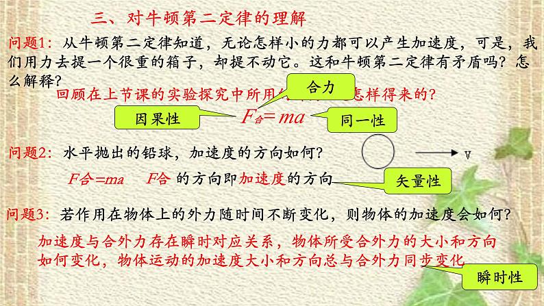 2022-2023年人教版(2019)新教材高中物理必修1 第4章运动和力的关系第3节牛顿第二定律(2)课件第3页