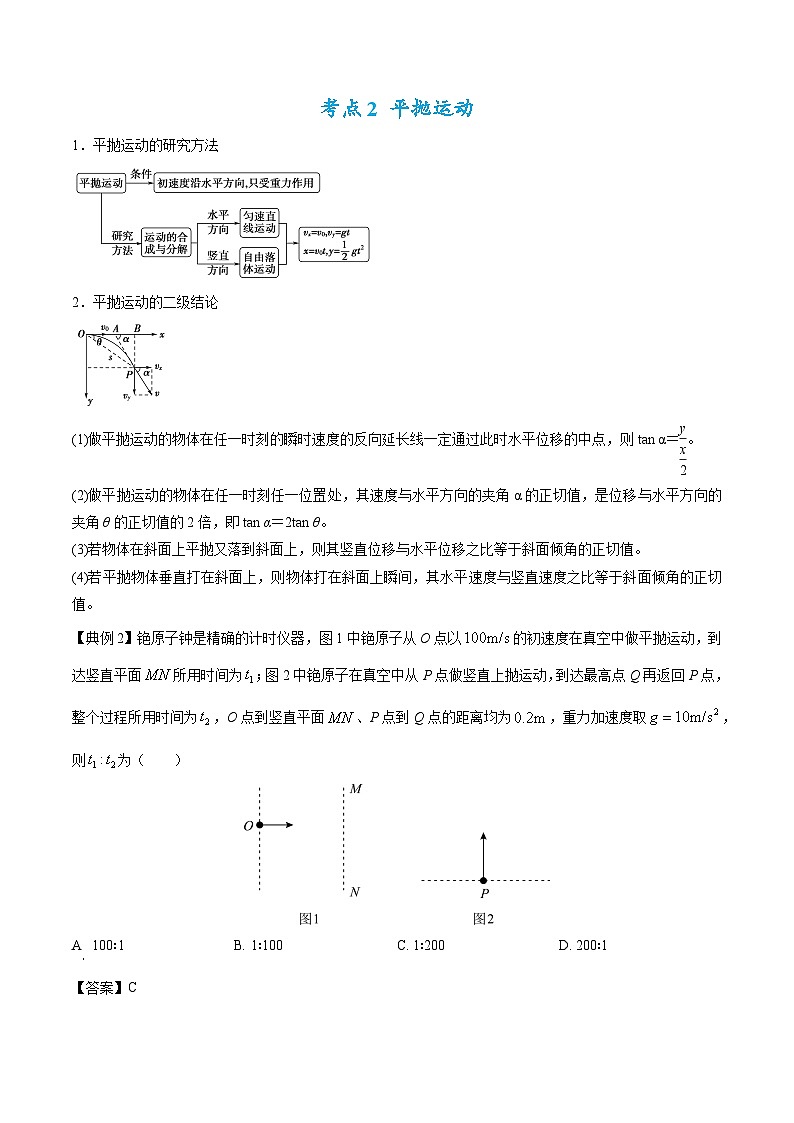 专题03 曲线运动及运动分解-高考物理毕业班二轮热点题型归纳与变式演练（全国通用）03
