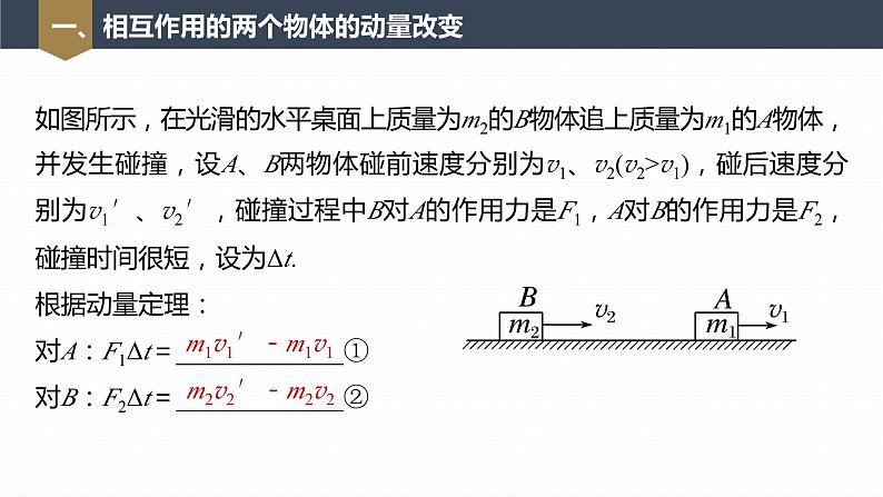 高中物理新教材同步选修第一册课件+讲义 第1章 1.3　动量守恒定律07