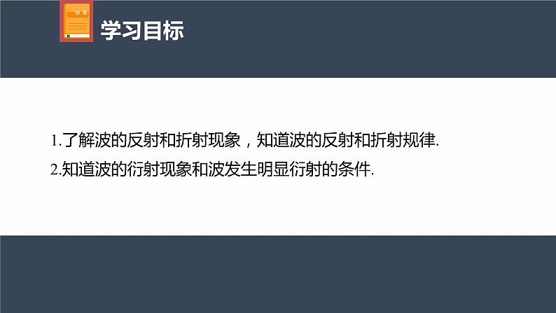 高中物理新教材同步选修第一册课件+讲义 第3章 3.3　波的反射、折射和衍射04