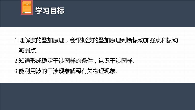 高中物理新教材同步选修第一册课件+讲义 第3章 3.4　波的干涉04