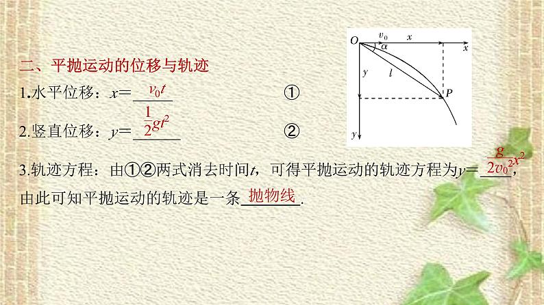 2022-2023年人教版(2019)新教材高中物理必修2 第5章抛体运动第4节抛体运动的规律(1)课件第4页