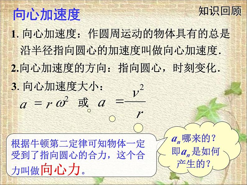 2022-2023年人教版(2019)新教材高中物理必修2 第6章圆周运动第2节向心力(1)课件第1页