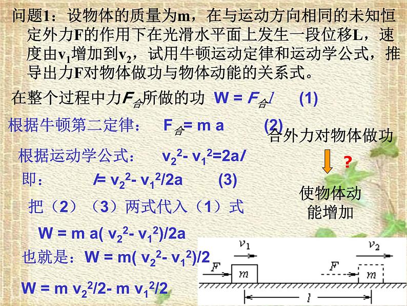 2022-2023年人教版(2019)新教材高中物理必修2 第8章机械能守恒定律第3节动能和动能定理(2)课件第3页