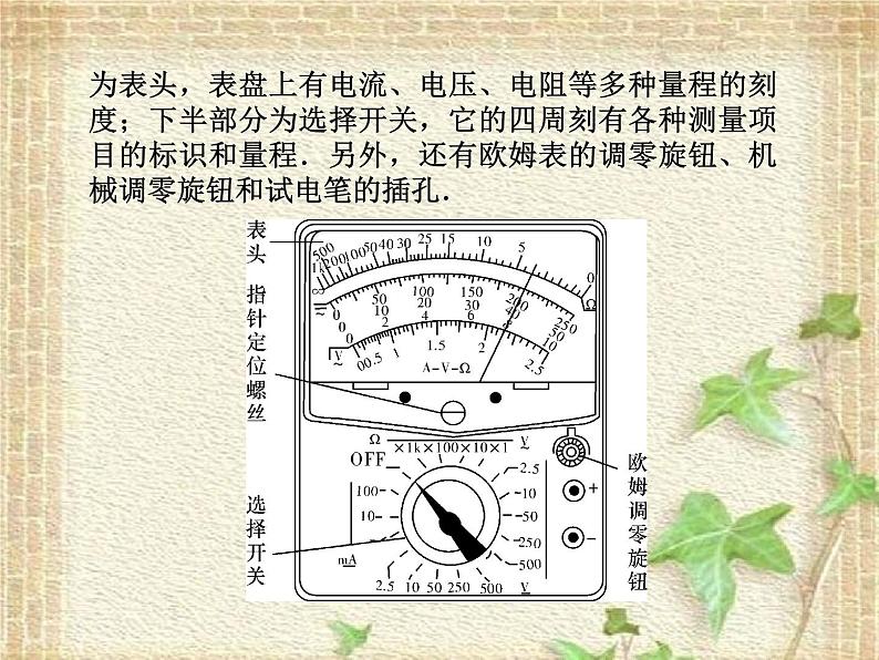 2022-2023年人教版(2019)新教材高中物理必修3 第11章电路及其应用第5节实验：练习使用多用电表(3)课件第3页