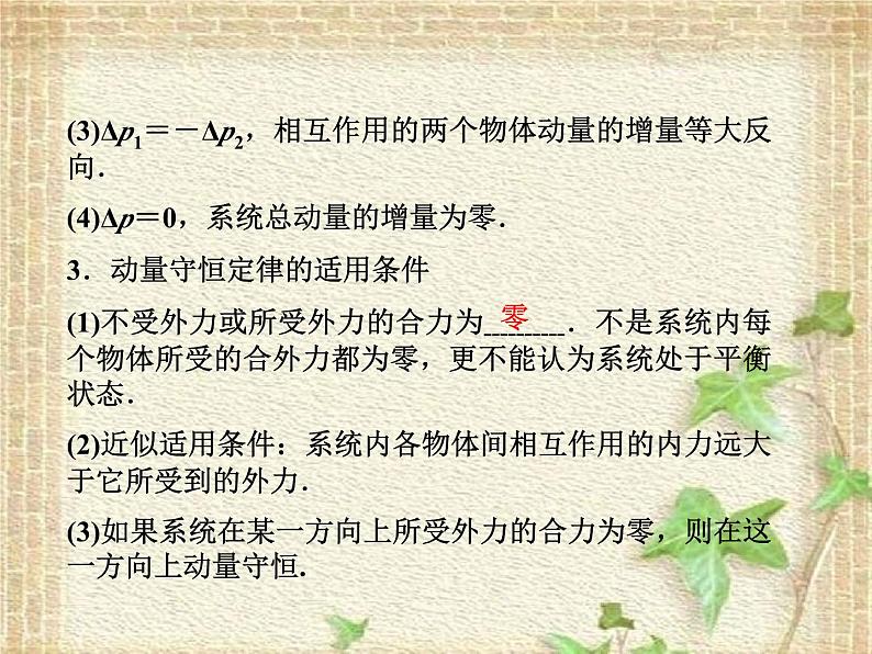 2022-2023年人教版(2019)新教材高中物理选择性必修1 第1章动量守恒定律第3节动量守恒定律课件07