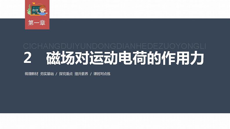 高中物理新教材同步选修第二册课件+讲义 第1章　1.2　磁场对运动电荷的作用力03