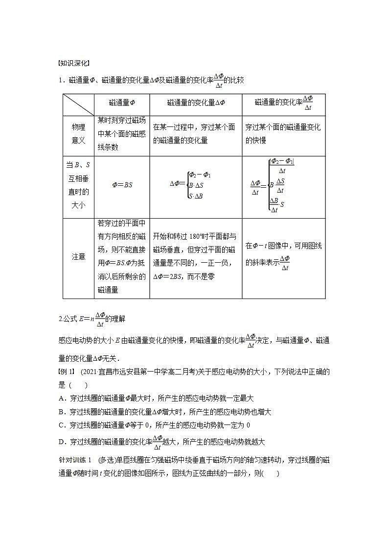 高中物理新教材同步选修第二册课件+讲义 第2章　2.2　法拉第电磁感应定律03