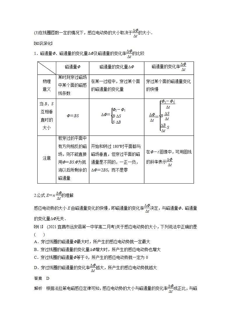 高中物理新教材同步选修第二册课件+讲义 第2章　2.2　法拉第电磁感应定律03