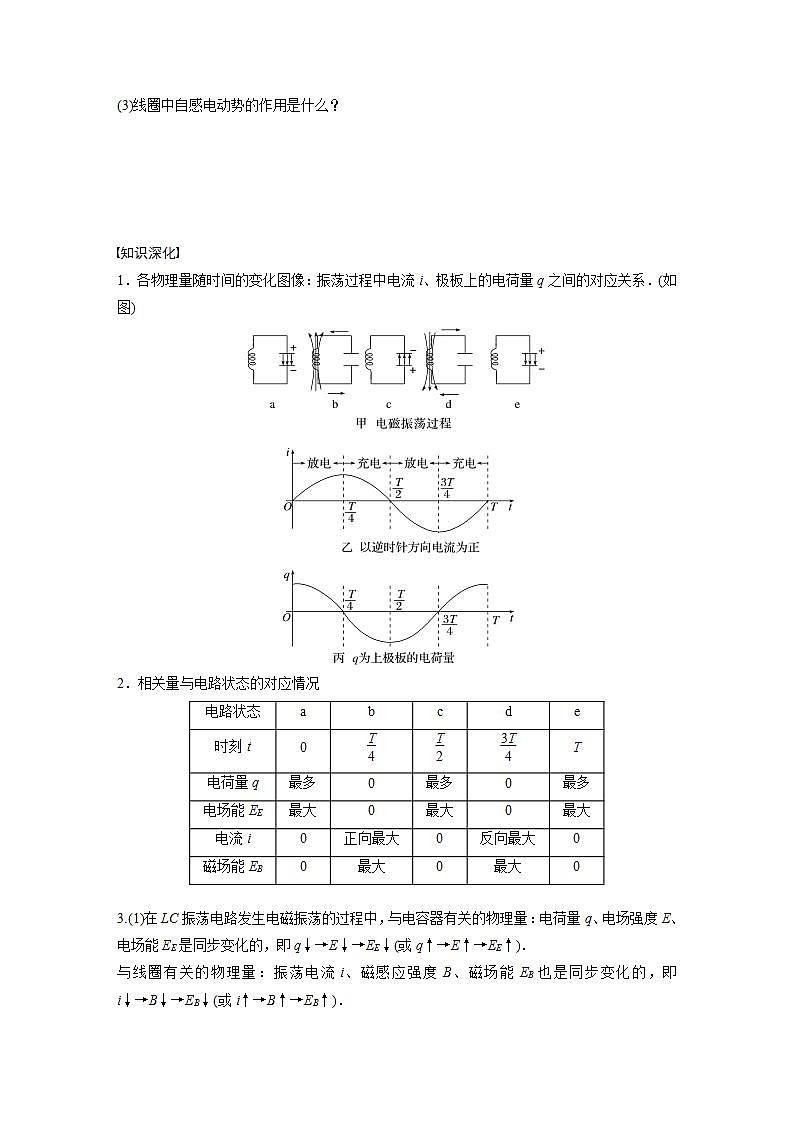 高中物理新教材同步选修第二册课件+讲义 第4章　4.1　电磁振荡03